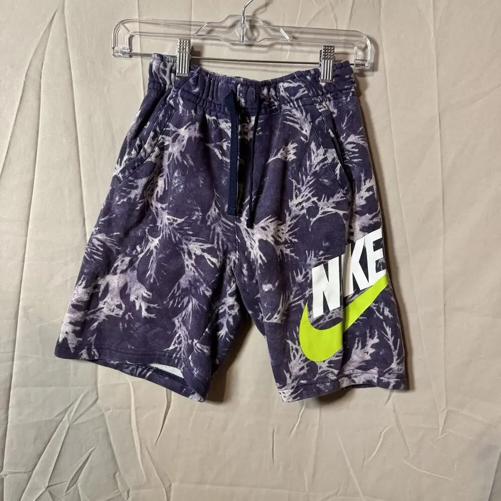 Kid's Purple leaf Nike Shorts Size YLG